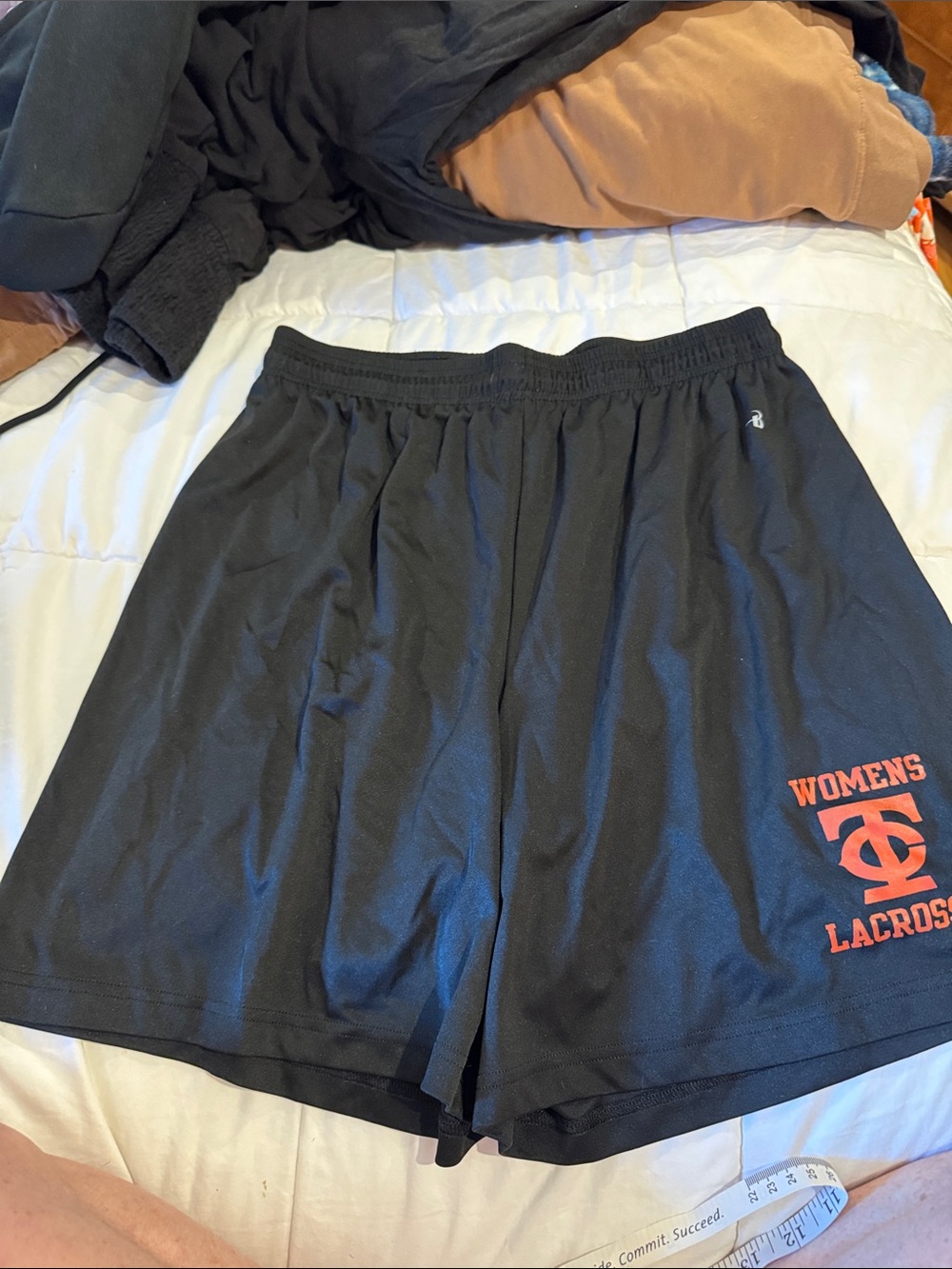 Womens Lacrosse Athletic Shorts - Black
